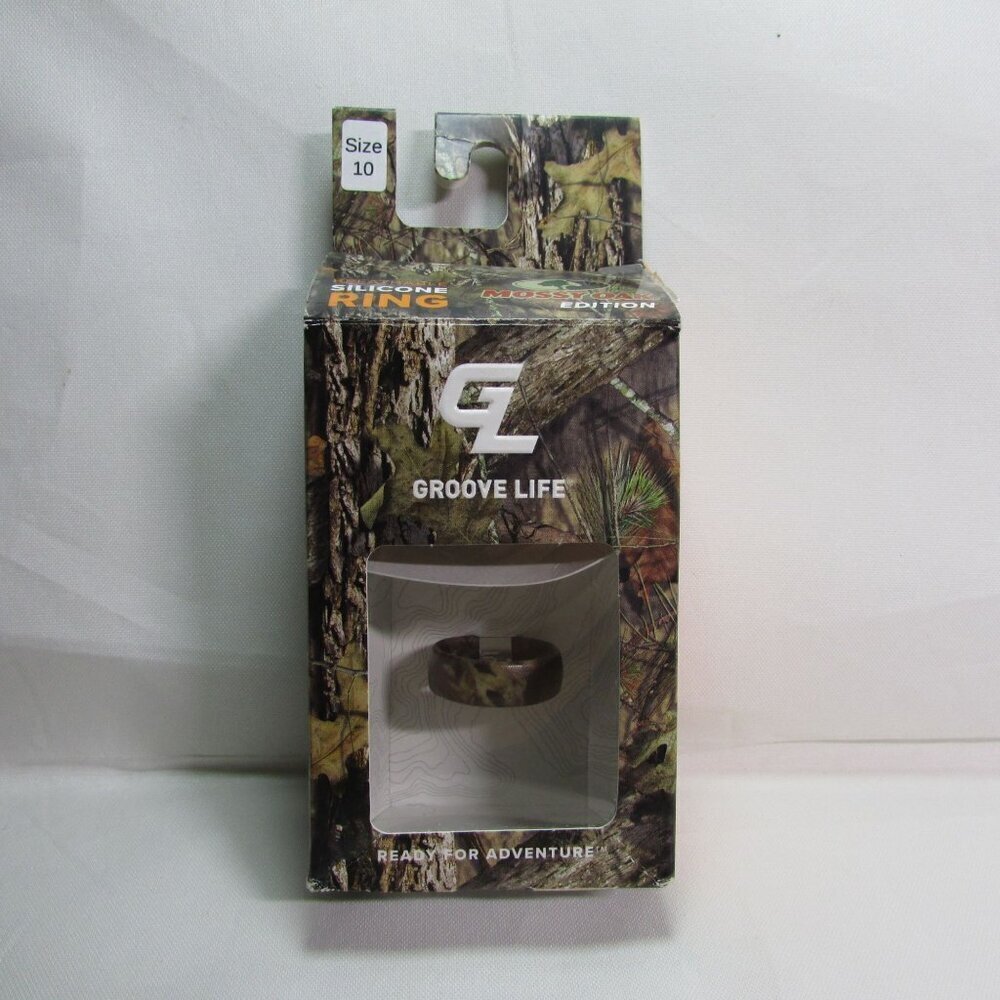 Groove LIfe Men's 10 Original Mossy Oak Breakup Country Breathable Silicone Ring